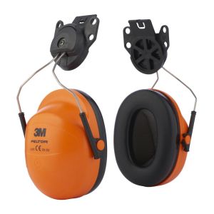 3M™ PELTOR™ Earmuffs, 28 dB, Orange, Helmet Mounted, H31P3AF