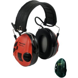 3M™ PELTOR™ SportTac Headset, 26 dB, Red / Black Cups, Foldable Headband, MT16H210F-478-RD