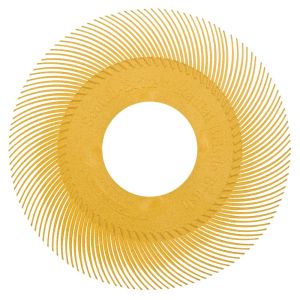 Scotch-Brite™ Radial Bristle Brush BB-ZB, 152 mm x 11.11 mm x 25.4 mm, P80, Yellow, Type C, With adapter