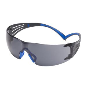3M™ SecureFit™ 400 Safety Glasses, Blue/Grey Frame,  Scotchgard™ Anti-Fog/Anti-Scratch Coating (K&N), Grey Lens, SF402SGAF-BLU-EU