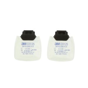 3M™ Secure Click™ Hard Case Particulate Filter with Hydrogen Fluoride and Nuisance Level Organic Vapour and Acid Gas Relief, P3 R, D9038