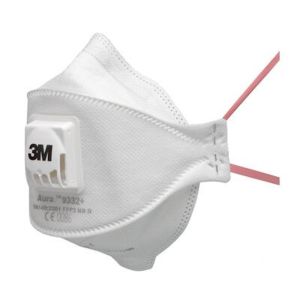 3M™ Aura™ Particulate Respirator, FFP3, Valved, 9332+